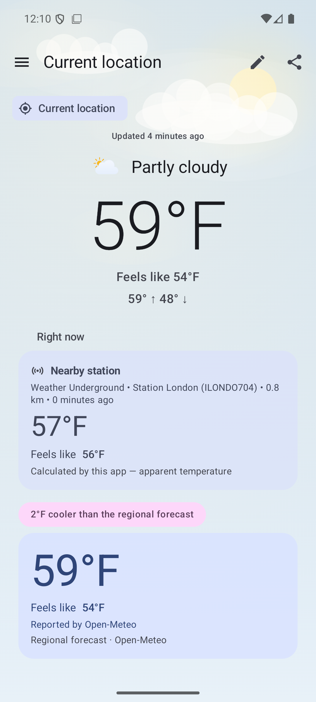 YAWApp main screen